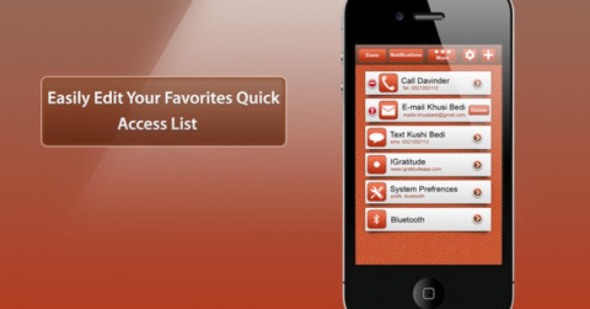 Favorites iPhone App Review – Quick Launch List of Your Favorite Tasks Favorites iPhone App Review – Quick Launch List of Your Favorite Tasks