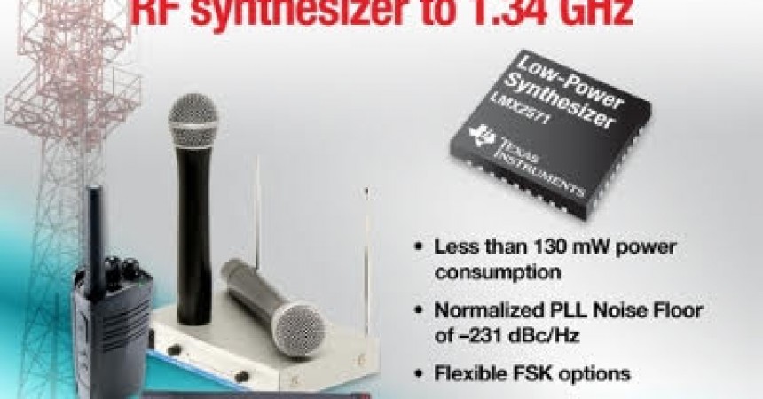 TI Introduces Industry’s Lowest Power Wideband RF synthesizer TI Introduces Industry’s Lowest Power Wideband RF synthesizer