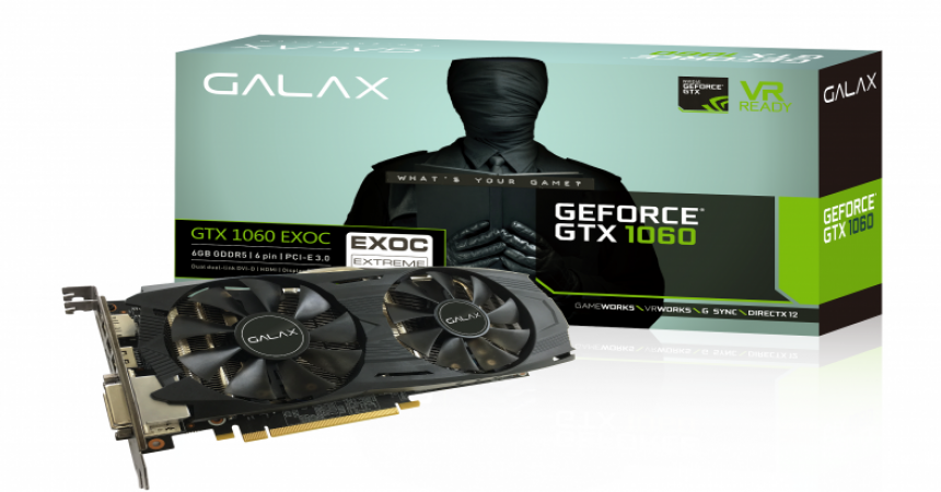 Galax Introduces The All New Next Generation Galax GTX 1060 EXOC Black 6GB Galax Introduces The All New Next Generation Galax GTX 1060 EXOC Black 6GB