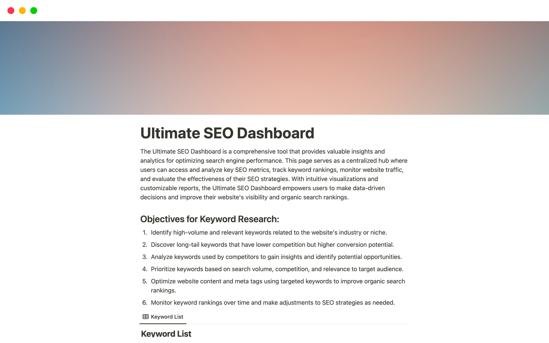 The Best 18 Notion SEO Templates