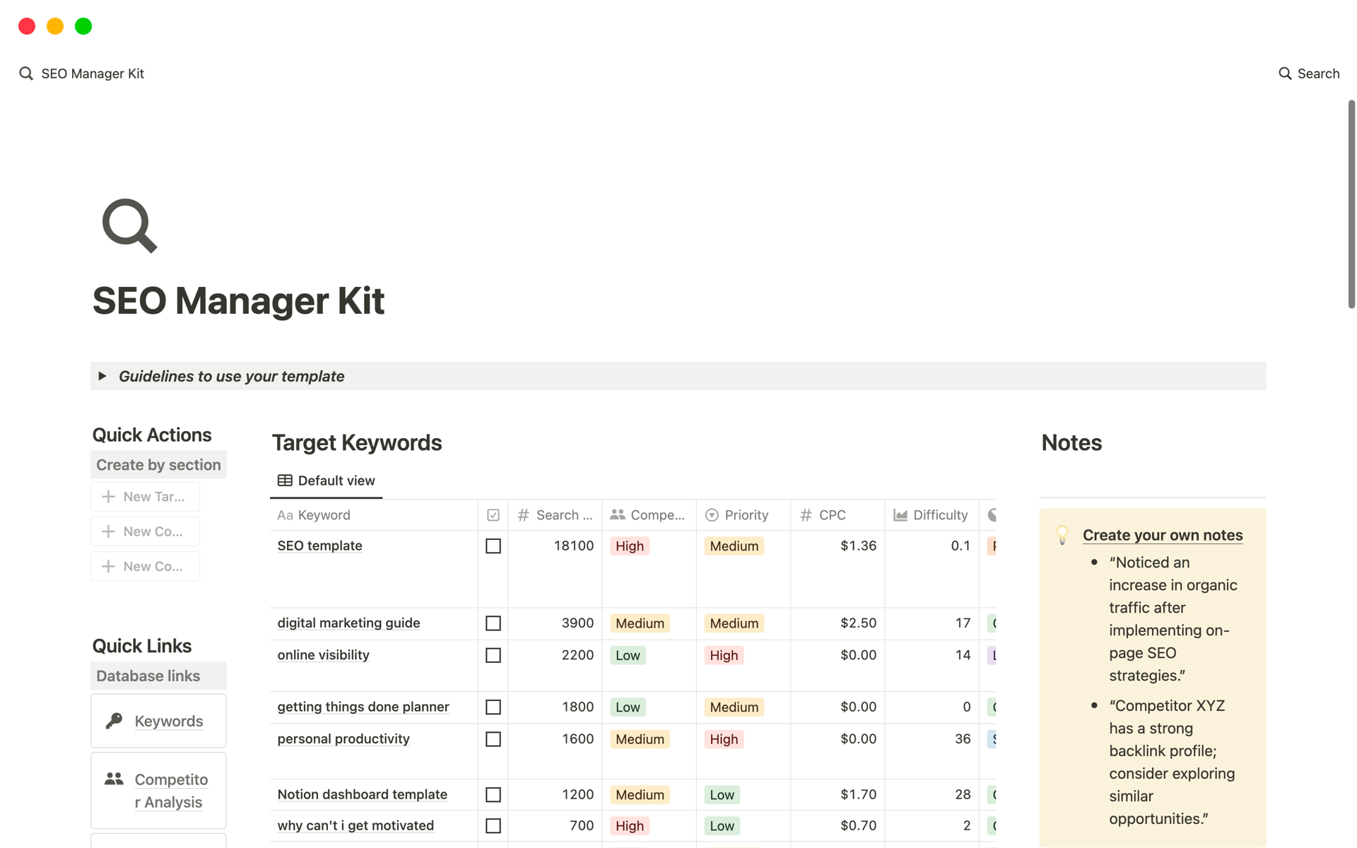 The Best 18 Notion SEO Templates
