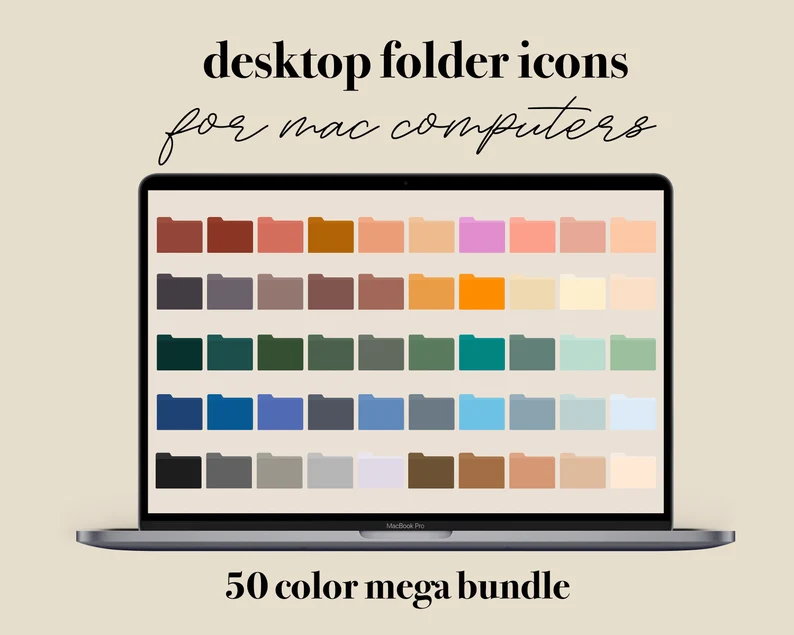 aesthetic folder icons for macbook