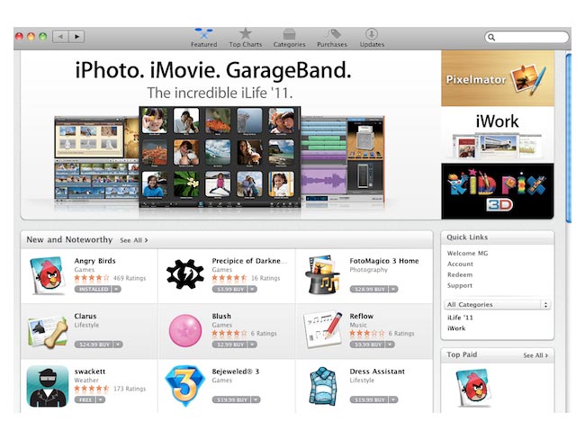 Mac App Store на примере одной программы. Home.