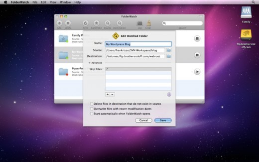 Folder Watch App For Mac OSX