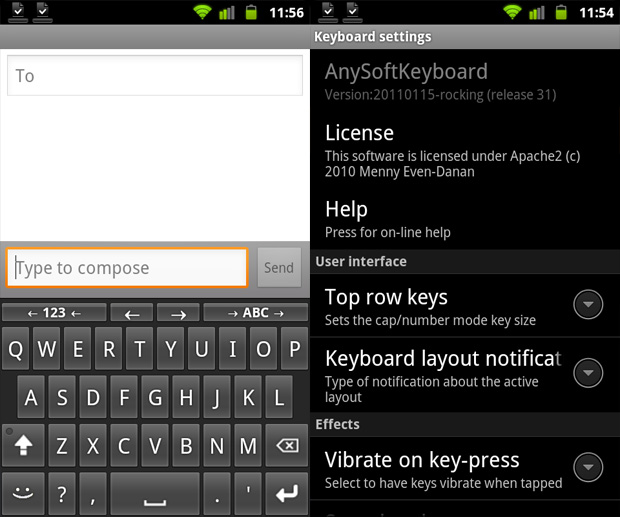 AnySoftKeyboad For Android App Free App
