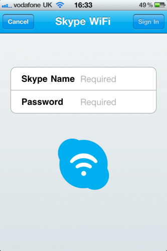 Skype Wi Fi App