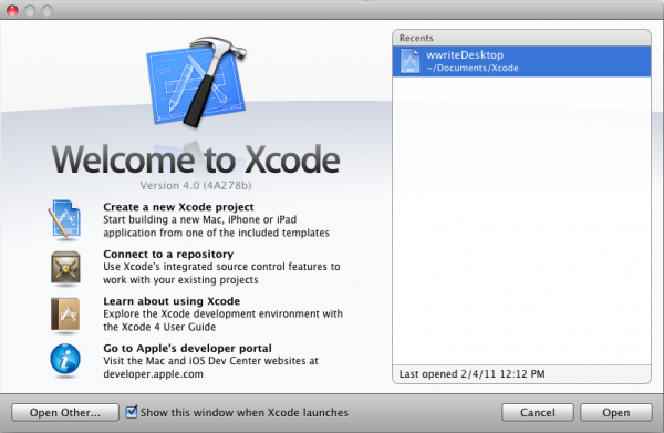 Xcode 4- Image Mac OS X development