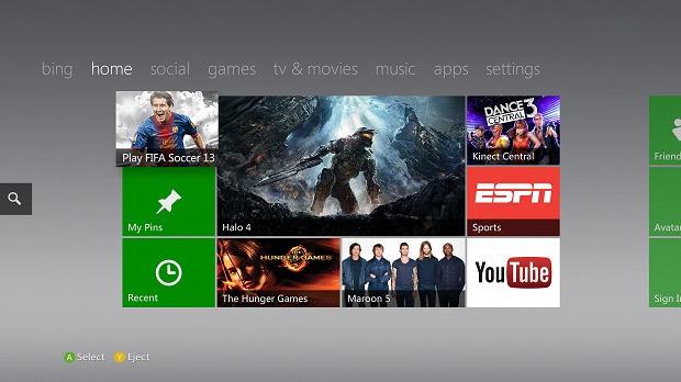 Xbox Fall Update Dashboard 2012