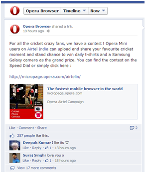 Opera Facebook Page