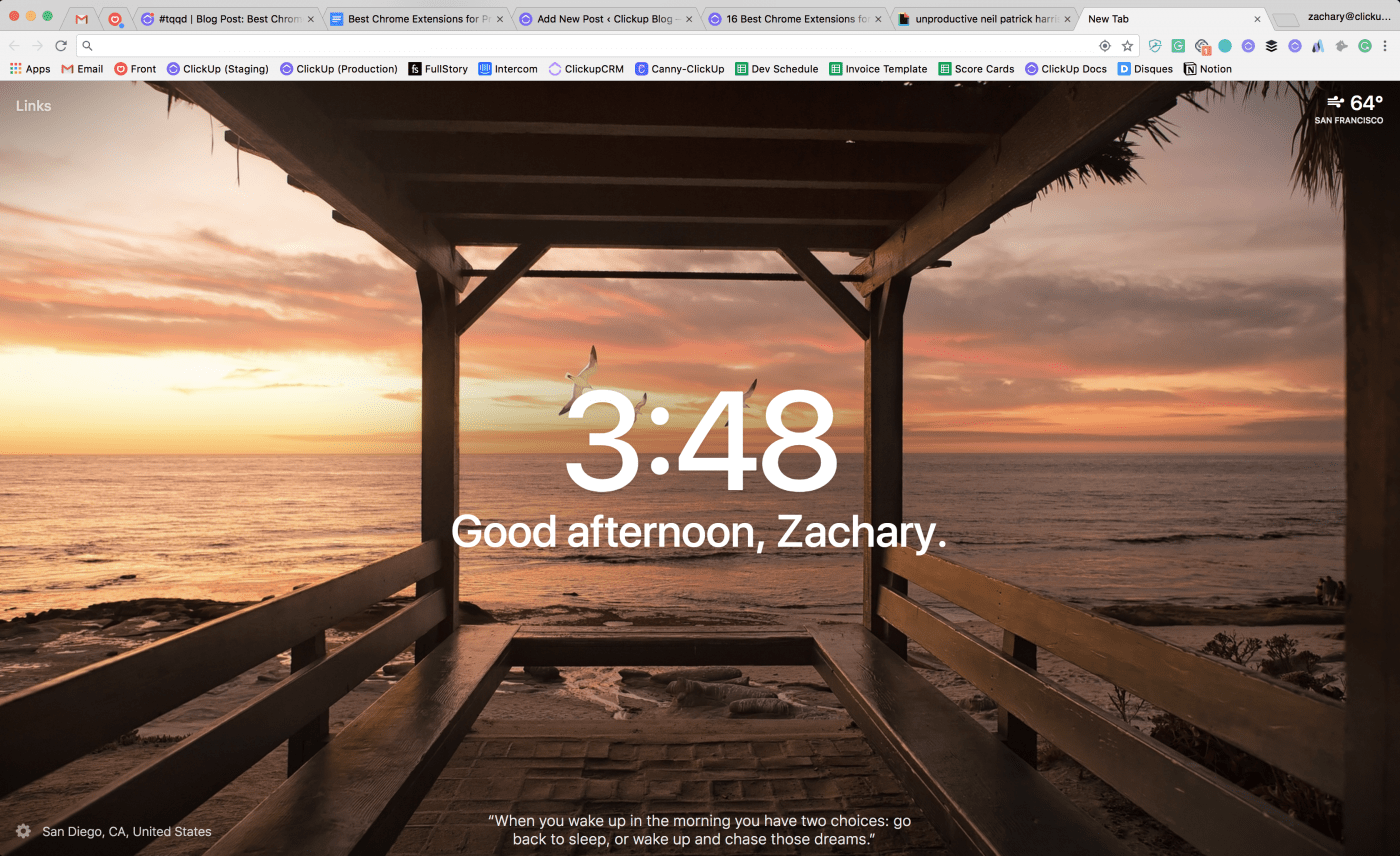 Chrome Extension for Productivity Backdrop