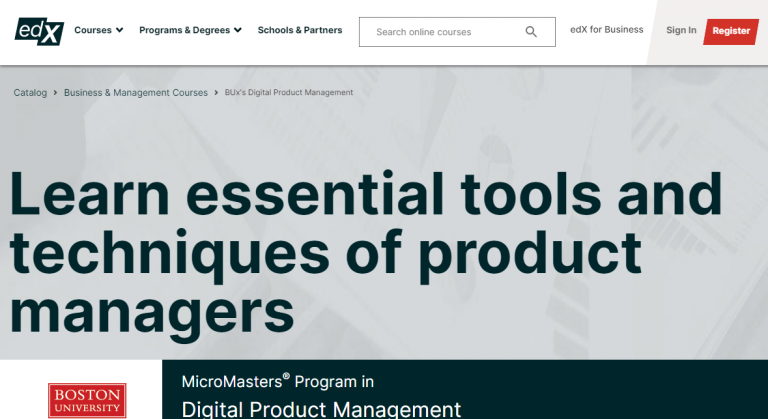 Digital Product Management MicroMasters Program by Boston University on edX 768x419 1