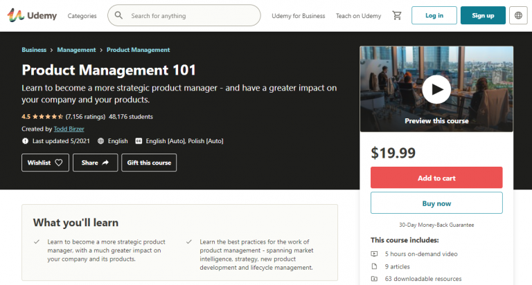 Product Management 101 on Udemy 768x412 1