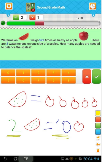 Android App Review: Second Grade Math – Digital Conqueror